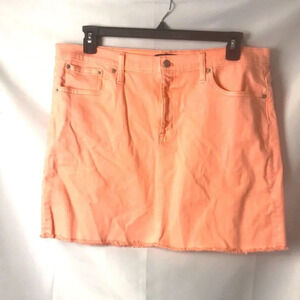 CREW MERCANTILE WO SZ 14 DENIM SKIRT RAW HEM